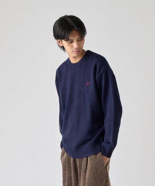 goocy(グーシー)の「【BHPC】ガゼットステッチクルーネックニット(ニット/セーター・メンズ・オレンジ/ブラック/ブラウン/アイボリー/ネイビー・MEDIUM/LARGE)」の20枚目の写真