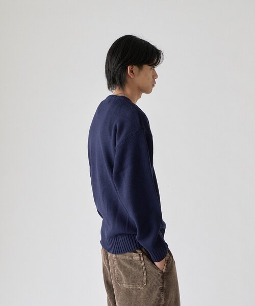 goocy(グーシー)の「【BHPC】ガゼットステッチクルーネックニット(ニット/セーター・メンズ・オレンジ/ブラック/ブラウン/アイボリー/ネイビー・MEDIUM/LARGE)」の22枚目の写真