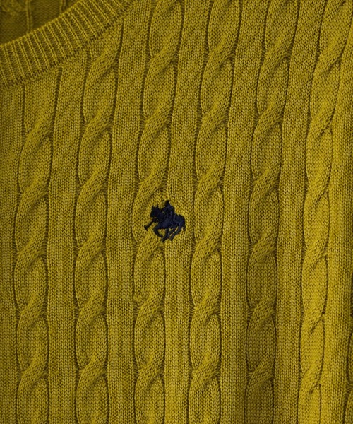 POLO BCS(ポロ ビーシーエス)の「【POLO BCS】VIS別注ミニケーブルノーカラーカーディガン(カーディガン/ボレロ・レディース・ベージュ/レッド/チャコールグレー/黄緑系・FREE)」の19枚目の写真