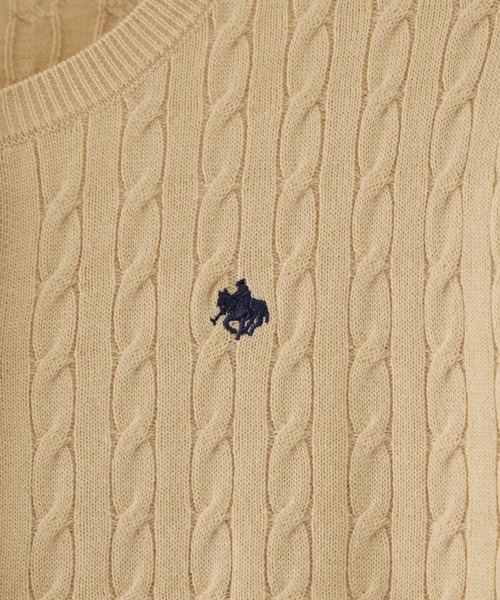 POLO BCS(ポロ ビーシーエス)の「【POLO BCS】VIS別注ミニケーブルノーカラーカーディガン(カーディガン/ボレロ・レディース・ベージュ/レッド/チャコールグレー/黄緑系・FREE)」の20枚目の写真