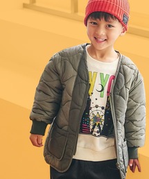 F.O.KIDS（エフオーキッズ）の「F.O.KIDS/エフオーキッズ キルトジャケット フード付き ライトアウター アウトドア スポーツ 公園 2026年秋冬 秋服 冬服（ブルゾン）」