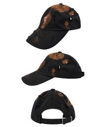RECULER（ルキュレ）の「スプラッシュドシグネチャー ロゴ入りボールキャップ ブラック（キャップ）」