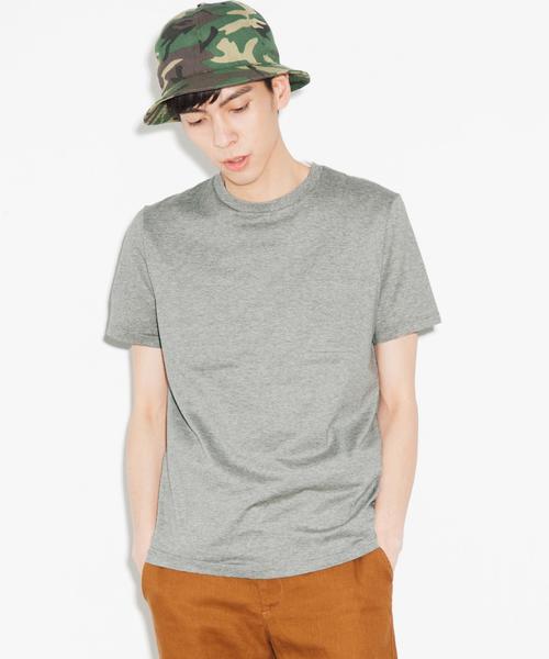 green label relaxing(グリーンレーベルリラクシング)の「KC ◎GIZA ポケット C/N S/S Tシャツ◆(Tシャツ/カットソー・メンズ・ホワイト/ブラック/グレー/オリーブ/ロイヤルブルー/ネイビー・MEDIUM/SMALL/LARGE/X-LARGE)」の1枚目の写真