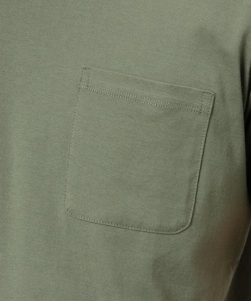 green label relaxing(グリーンレーベルリラクシング)の「KC ◎GIZA ポケット C/N S/S Tシャツ◆(Tシャツ/カットソー・メンズ・ホワイト/ブラック/グレー/オリーブ/ロイヤルブルー/ネイビー・MEDIUM/SMALL/LARGE/X-LARGE)」の22枚目の写真