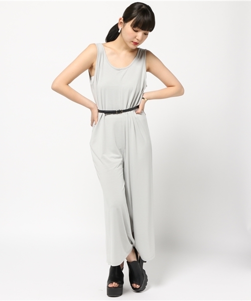 SLY（スライ）の「CUT WIDE コンビネゾン-S（つなぎ/オールインワン・レディース・ライトグレー/ベージュ/ブラック/ライトブルー・2/1）」の15枚目の写真