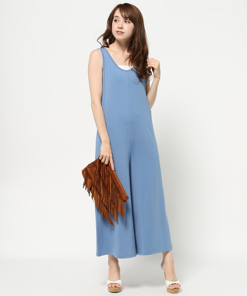 SLY（スライ）の「CUT WIDE コンビネゾン-S（つなぎ/オールインワン・レディース・ライトグレー/ベージュ/ブラック/ライトブルー・2/1）」の10枚目の写真