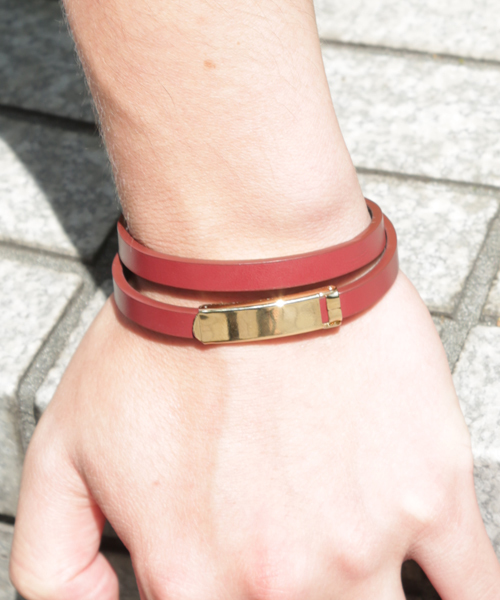 STUDIOUS(ステュディオス)の「【ZOZO限定】STUDIOUS レザーブレスレット(ブレスレット・メンズ・ブラック/ネイビー/ブラウン/グリーン/レッド/キャメル・FREE)」の6枚目の写真