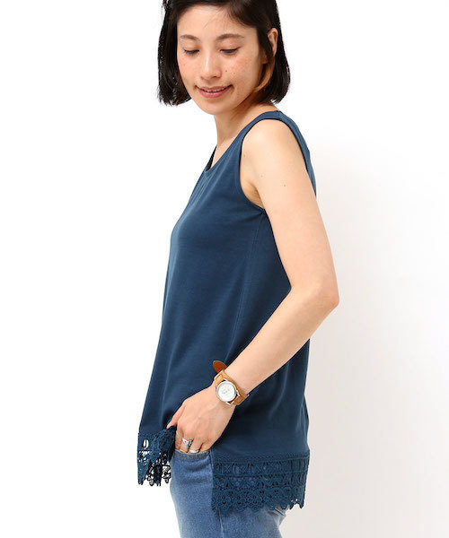 チチカカ（チチカカ）の「裾レースタンクトップ（タンクトップ・レディース・ダークブルー/ブラック/オフホワイト/その他1・FREE）」の10枚目の写真