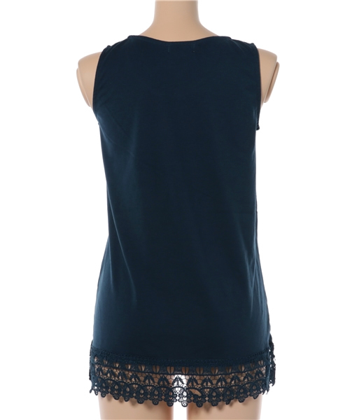 チチカカ（チチカカ）の「裾レースタンクトップ（タンクトップ・レディース・ダークブルー/ブラック/オフホワイト/その他1・FREE）」の5枚目の写真