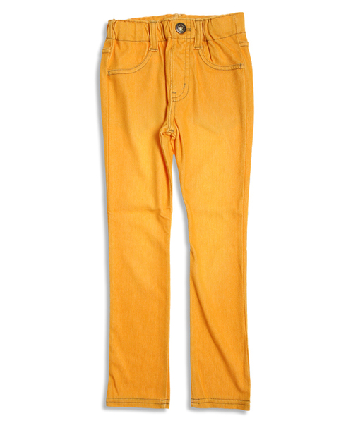 Ampersand（アンパサンド）の「デニムニットレギンス（デニムパンツ・キッズ・サーモンピンク/カーキ/オレンジ/ブルー/ブラック/ネイビー・95/140/100/120/80/90/110/130）」の6枚目の写真