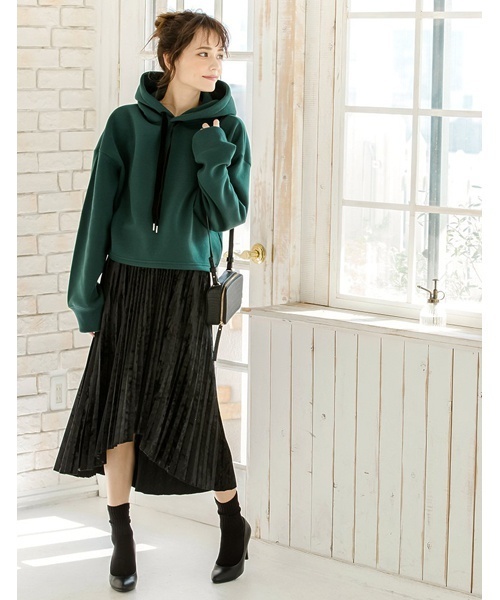 Re:EDIT（リエディ）の「[リエディ]エンビ丈ベロアプリーツスカート/ボトムス/スカート/ロング・マキシ丈（76cm～）（スカート・レディース・グレー/ブラック/ピンク/モカ/ネイビー/ワイン・MEDIUM/LARGE）」の14枚目の写真