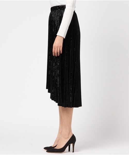 Re:EDIT（リエディ）の「[リエディ]エンビ丈ベロアプリーツスカート/ボトムス/スカート/ロング・マキシ丈（76cm～）（スカート・レディース・グレー/ブラック/ピンク/モカ/ネイビー/ワイン・MEDIUM/LARGE）」の8枚目の写真