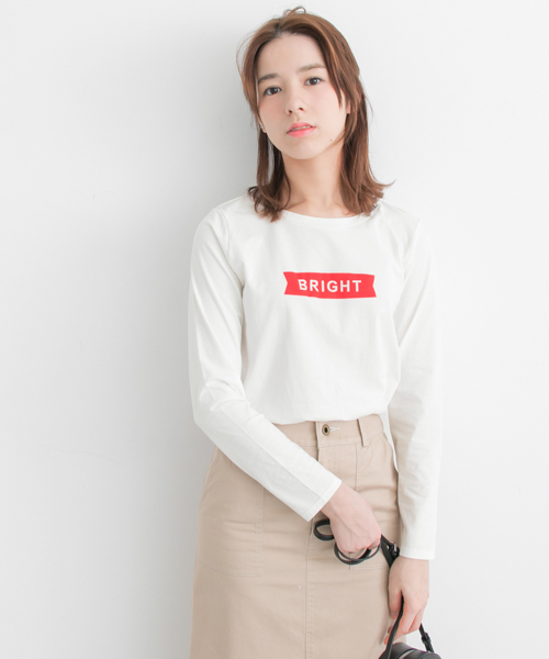 URBAN RESEARCH（アーバンリサーチ）の「 UR BRIGHTロゴTee（Tシャツ/カットソー・レディース・オフホワイト/グレー・FREE）」の3枚目の写真