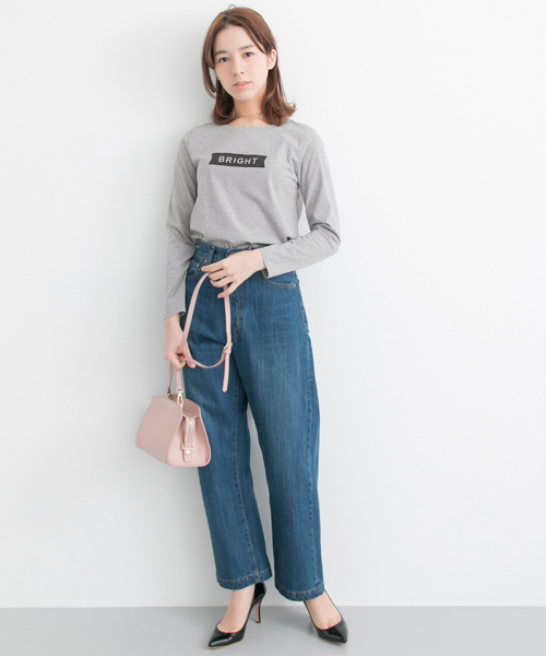 URBAN RESEARCH（アーバンリサーチ）の「 UR BRIGHTロゴTee（Tシャツ/カットソー・レディース・オフホワイト/グレー・FREE）」の6枚目の写真