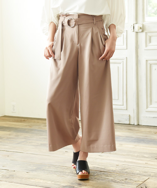 Luz Llena (philter)（ラズレナ　フィルター）の「[ベルト付き]タックワイドパンツ（その他パンツ・レディース・ネイビー/ライトベージュ/グレイッシュベージュ/ピンクベージュ・MEDIUM）」の14枚目の写真