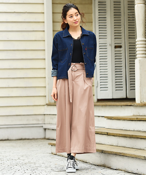 Luz Llena (philter)（ラズレナ　フィルター）の「[ベルト付き]タックワイドパンツ（その他パンツ・レディース・ネイビー/ライトベージュ/グレイッシュベージュ/ピンクベージュ・MEDIUM）」の20枚目の写真