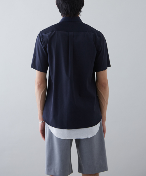 STUDIOUS（ステュディオス）の「STUDIOUS ハイツイストコンビショートスリーブシャツ（シャツ/ブラウス・メンズ・ホワイト/ネイビー・1/2/3）」の10枚目の写真