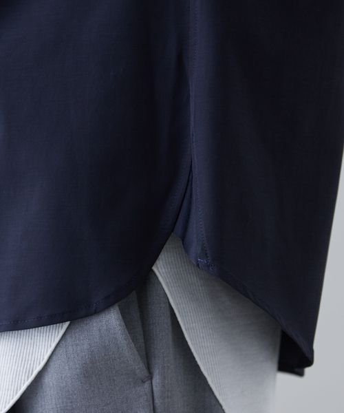 STUDIOUS（ステュディオス）の「STUDIOUS ハイツイストコンビショートスリーブシャツ（シャツ/ブラウス・メンズ・ホワイト/ネイビー・1/2/3）」の13枚目の写真