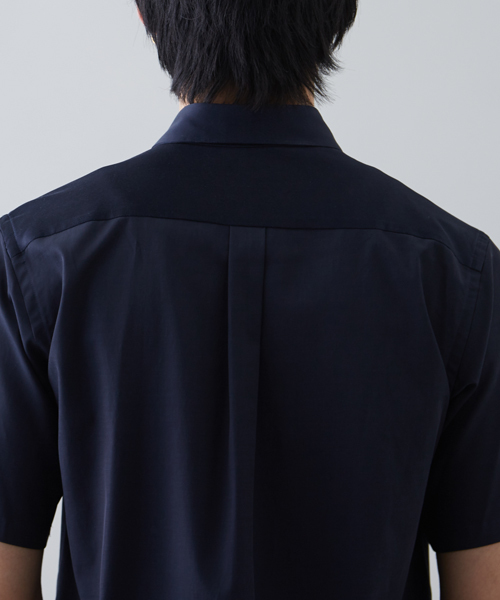 STUDIOUS（ステュディオス）の「STUDIOUS ハイツイストコンビショートスリーブシャツ（シャツ/ブラウス・メンズ・ホワイト/ネイビー・1/2/3）」の14枚目の写真