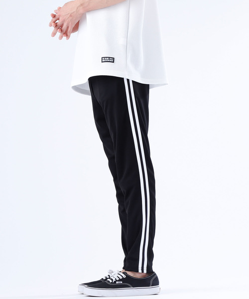 MONO-MART（モノマート）の「スリムスキニーラインパンツ/ジョガーラインパンツ/ワイドラインパンツ(アクティブストレッチ仕様)（その他パンツ・メンズ・ブラック×ホワイト/ネイビー/ホワイト/ブルー系その他/ブラック系その他/ブラック系その他2・L/M）」の12枚目の写真