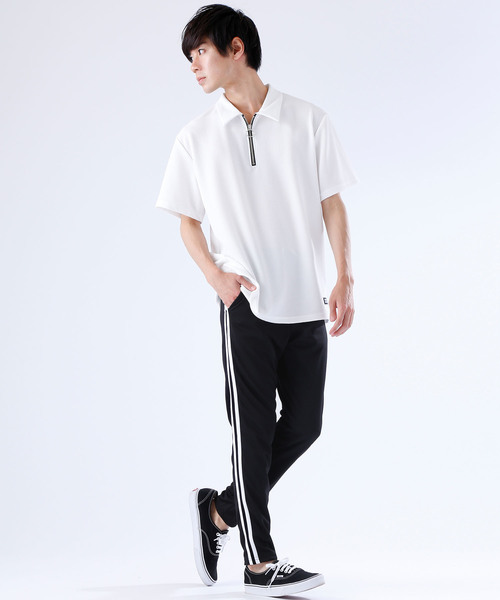 MONO-MART（モノマート）の「スリムスキニーラインパンツ/ジョガーラインパンツ/ワイドラインパンツ(アクティブストレッチ仕様)（その他パンツ・メンズ・ブラック×ホワイト/ネイビー/ホワイト/ブルー系その他/ブラック系その他/ブラック系その他2・L/M）」の9枚目の写真