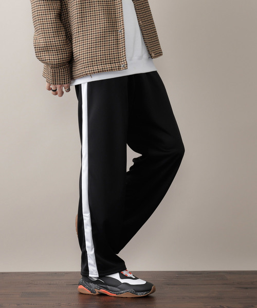 MONO-MART（モノマート）の「スリムスキニーラインパンツ/ジョガーラインパンツ/ワイドラインパンツ(アクティブストレッチ仕様)（その他パンツ・メンズ・ブラック×ホワイト/ネイビー/ホワイト/ブルー系その他/ブラック系その他/ブラック系その他2・L/M）」の5枚目の写真