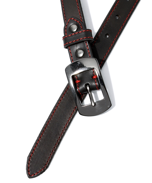 Lui's（ルイス）の「ｶﾗｰｺﾊﾞﾅﾛｰベルﾄ（ベルト・メンズ・ブラック/レッド・FREE）」の3枚目の写真