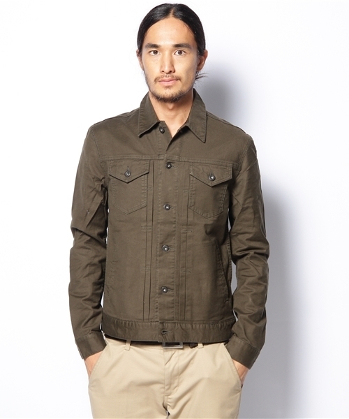 WHO'S WHO gallery（フーズフーギャラリー）の「ストレッチGジャン（デニムジャケット・メンズ・インディゴブルー/カーキ/ベージュ・MEDIUM/LARGE）」の3枚目の写真