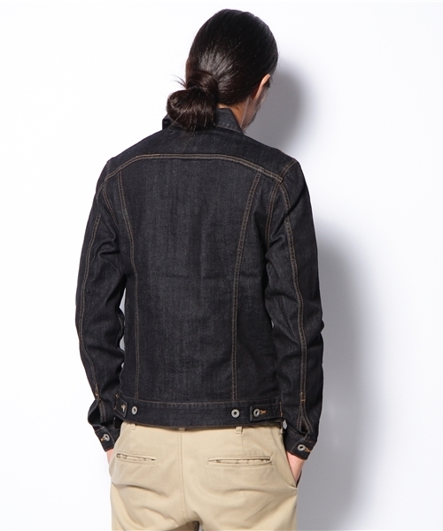 WHO'S WHO gallery（フーズフーギャラリー）の「ストレッチGジャン（デニムジャケット・メンズ・インディゴブルー/カーキ/ベージュ・MEDIUM/LARGE）」の5枚目の写真