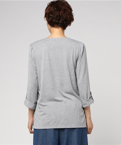 GeeRA(ジーラ)の「フェイクトッパーアンサンブル(Tシャツ/カットソー・レディース・ブルーグリーン/杢グレー/ブラック/ネイビー・X-LARGE/MEDIUM/LARGE)」の10枚目の写真