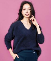 green label relaxing | KF ヘアリー ラグラン Vネック ニット(ニット/セーター)