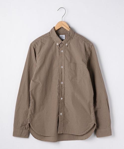 coen（コーエン）の「タイプライターギンガムチェックボタンダウンシャツ（シャツ/ブラウス・メンズ・ブラウン/ブラック/ネイビー・LARGE/MEDIUM/SMALL/X-LARGE）」の3枚目の写真