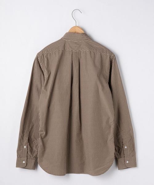 coen（コーエン）の「タイプライターギンガムチェックボタンダウンシャツ（シャツ/ブラウス・メンズ・ブラウン/ブラック/ネイビー・LARGE/MEDIUM/SMALL/X-LARGE）」の10枚目の写真