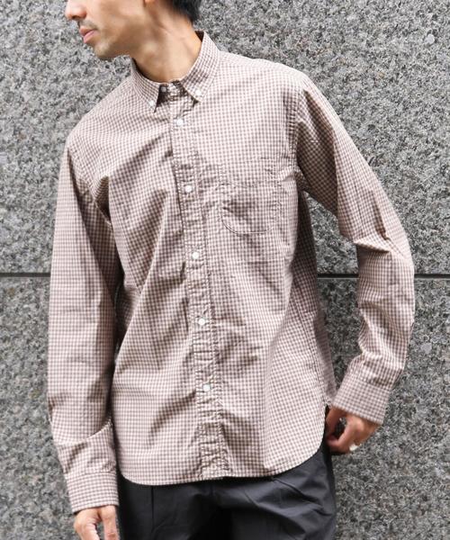 coen（コーエン）の「タイプライターギンガムチェックボタンダウンシャツ（シャツ/ブラウス・メンズ・ブラウン/ブラック/ネイビー・LARGE/MEDIUM/SMALL/X-LARGE）」の17枚目の写真