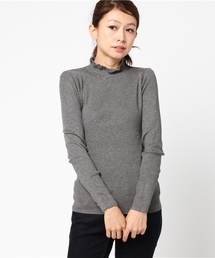 earth music&ecology | ・フリルリブニットプルオーバー(ニット/セーター)