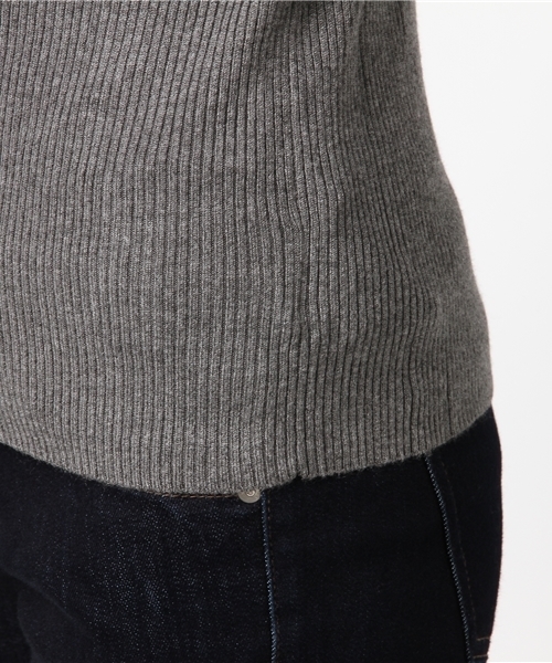 earth music&ecology（アースミュージックアンドエコロジー）の「・フリルリブニットプルオーバー（ニット/セーター・レディース・ブラック/キャメル/その他24/その他25/アイボリー/杢グレー/ボルドー/ダークグリーン・M/S）」の12枚目の写真