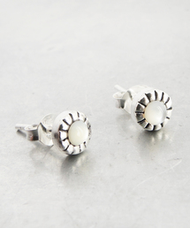 TONE SELECT GOODS | 【SILVER ACC】サンラウンドストーンピアスSV925(OG)(ピアス（両耳用）)