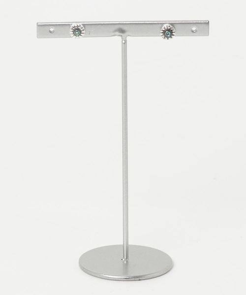 TONE SELECT GOODS（トーンセレクトグッズ）の「【925 SILVER ACC】サンラウンドストーンピアスSV925(OG)（ピアス（両耳用）・レディース・ホワイト/ブラック/ターコイズブルー・FREE）」の5枚目の写真