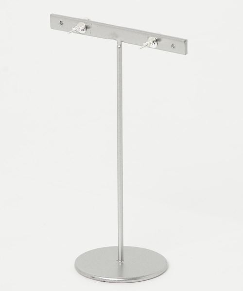 TONE SELECT GOODS（トーンセレクトグッズ）の「【925 SILVER ACC】サンラウンドストーンピアスSV925(OG)（ピアス（両耳用）・レディース・ホワイト/ブラック/ターコイズブルー・FREE）」の4枚目の写真