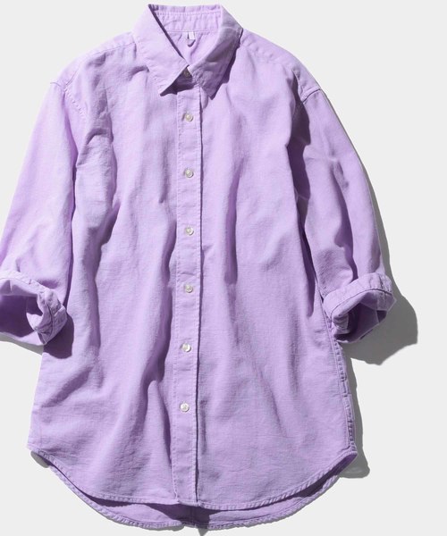 ADAM ET ROPE'（アダムエロペ）の「PANAMAシャツ(7分袖)（シャツ/ブラウス・メンズ・ホワイト/サックスブルー/ラベンダー/ネイビー・S/M/L）」の4枚目の写真