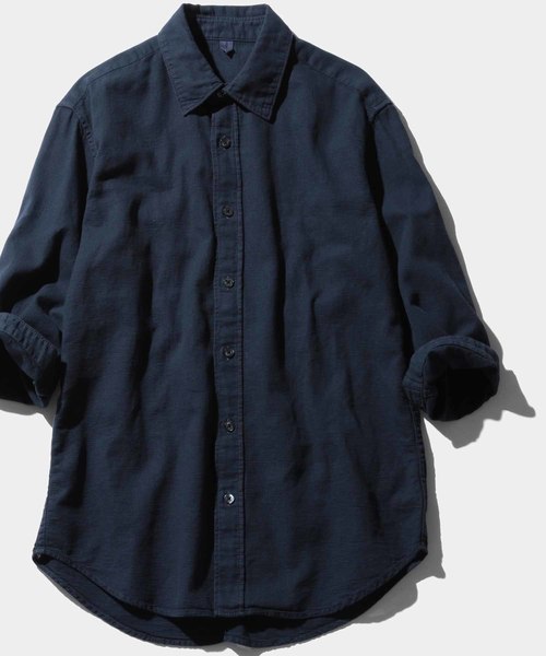 ADAM ET ROPE'（アダムエロペ）の「PANAMAシャツ(7分袖)（シャツ/ブラウス・メンズ・ホワイト/サックスブルー/ラベンダー/ネイビー・S/M/L）」の3枚目の写真