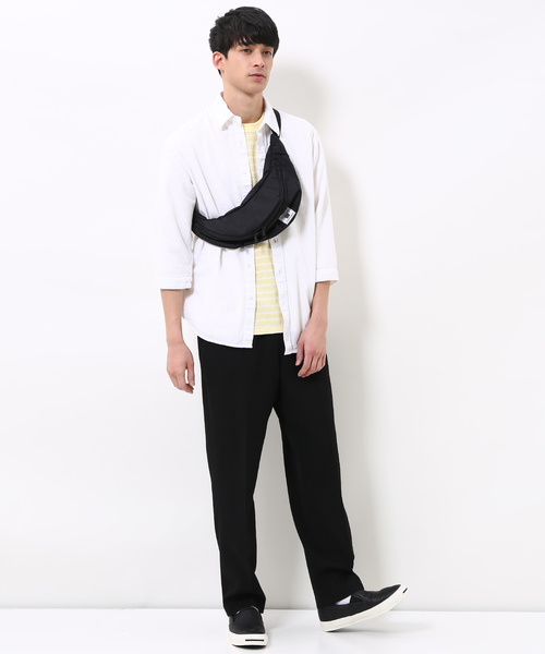 ADAM ET ROPE'（アダムエロペ）の「PANAMAシャツ(7分袖)（シャツ/ブラウス・メンズ・ホワイト/サックスブルー/ラベンダー/ネイビー・S/M/L）」の5枚目の写真