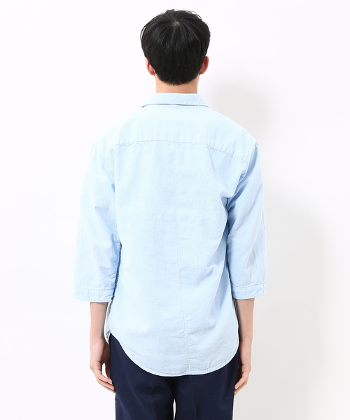 ADAM ET ROPE'（アダムエロペ）の「PANAMAシャツ(7分袖)（シャツ/ブラウス・メンズ・ホワイト/サックスブルー/ラベンダー/ネイビー・S/M/L）」の8枚目の写真