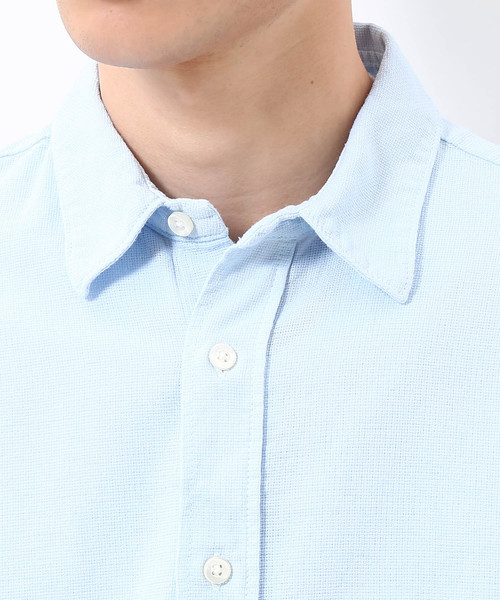 ADAM ET ROPE'（アダムエロペ）の「PANAMAシャツ(7分袖)（シャツ/ブラウス・メンズ・ホワイト/サックスブルー/ラベンダー/ネイビー・S/M/L）」の10枚目の写真