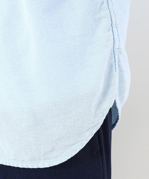 ADAM ET ROPE'（アダムエロペ）の「PANAMAシャツ(7分袖)（シャツ/ブラウス・メンズ・ホワイト/サックスブルー/ラベンダー/ネイビー・S/M/L）」の12枚目の写真