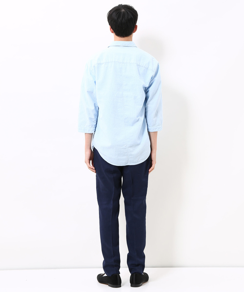 ADAM ET ROPE'（アダムエロペ）の「PANAMAシャツ(7分袖)（シャツ/ブラウス・メンズ・ホワイト/サックスブルー/ラベンダー/ネイビー・S/M/L）」の20枚目の写真