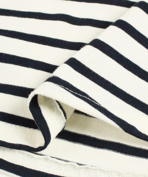 reca(レカ)の「◇新色入荷◇コットン100%! ゆるシルエット柔らかボーダーカットソー(Tシャツ/カットソー・レディース・ブラック/グレー/ネイビー/ライトピンク/ライトブルー・FREE)」の11枚目の写真