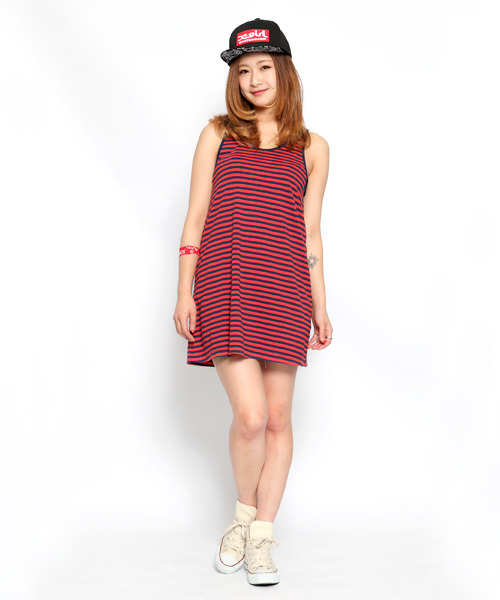 X-girl（エックスガール）の「3 PIECE SET DRESS（ワンピース・レディース・ホワイト/アッシュグレー/ブルー・1/2）」の13枚目の写真