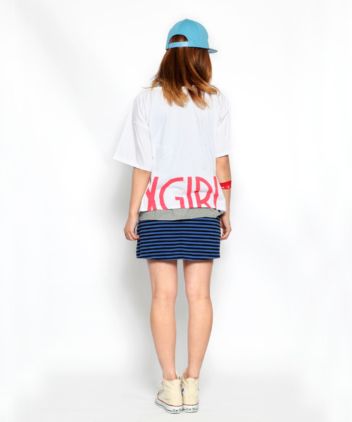 X-girl（エックスガール）の「3 PIECE SET DRESS（ワンピース・レディース・ホワイト/アッシュグレー/ブルー・1/2）」の4枚目の写真