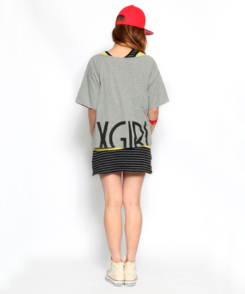 X-girl（エックスガール）の「3 PIECE SET DRESS（ワンピース・レディース・ホワイト/アッシュグレー/ブルー・1/2）」の5枚目の写真